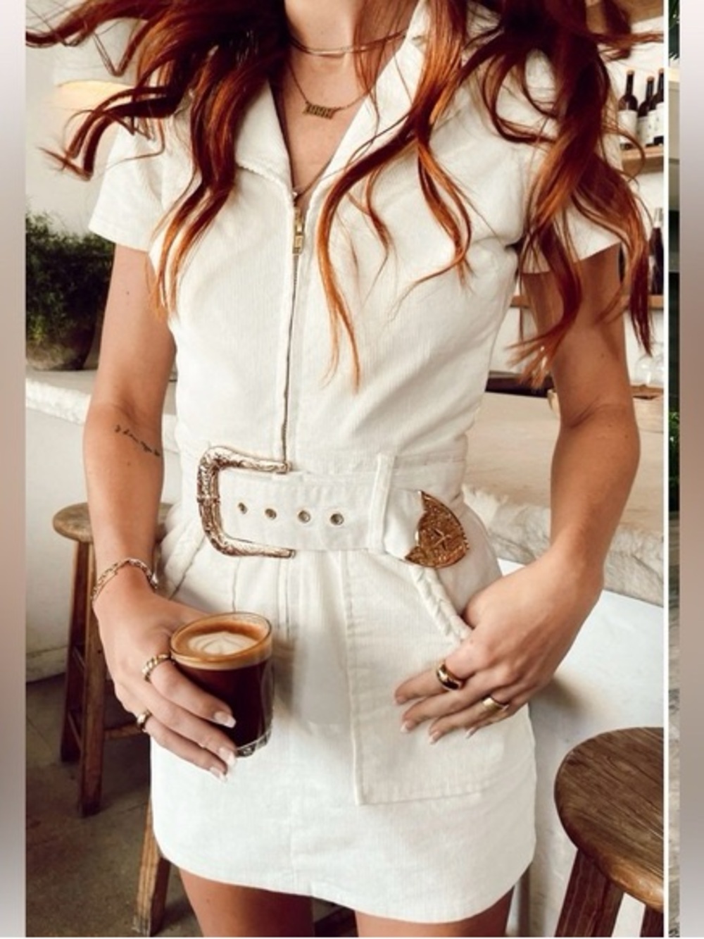 Show Me Your MuMu Cream Outlaw Dress